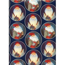 Gift Wrap  Nisse on Navy 23"x72"
